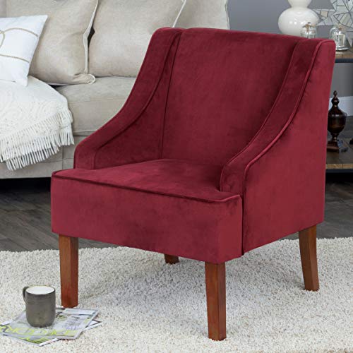 HomePop Swoop Arm Living-Room-Chairs, Velvet Teal