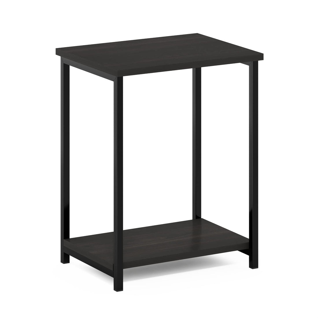 Furinno Simplistic Set of 2 End Table, Espresso/Black