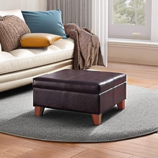 Homepop Gray Storage Ottoman