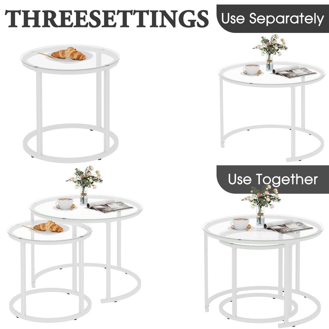 Aboxoo Nesting Tables Set