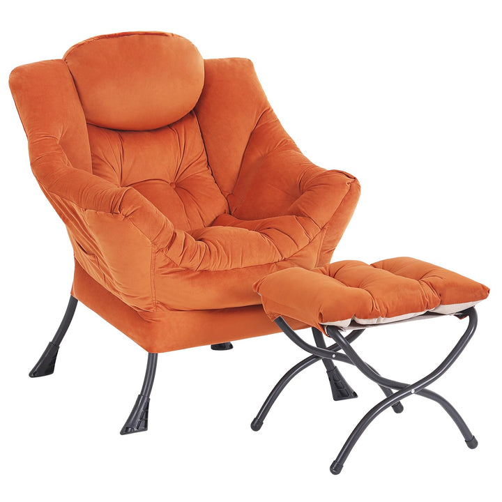 Lazy Chair & Ottoman Set – Dark Grey