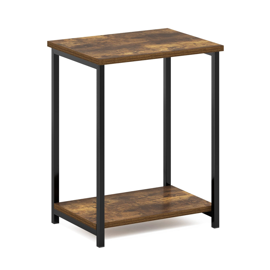 Furinno Simplistic Set of 2 End Table, Espresso/Black