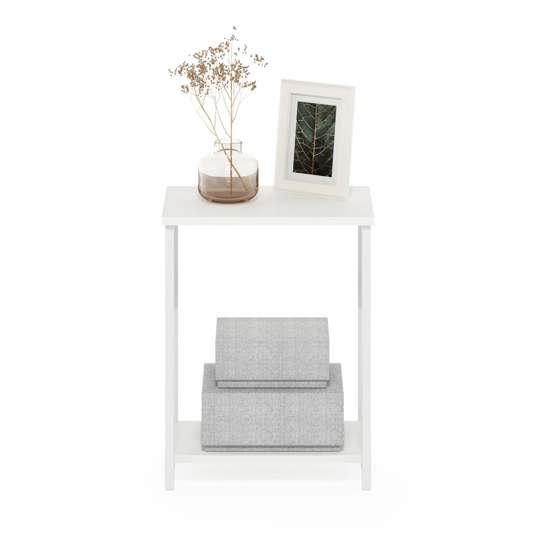 Furinno Simplistic Set of 2 End Table, Espresso/Black