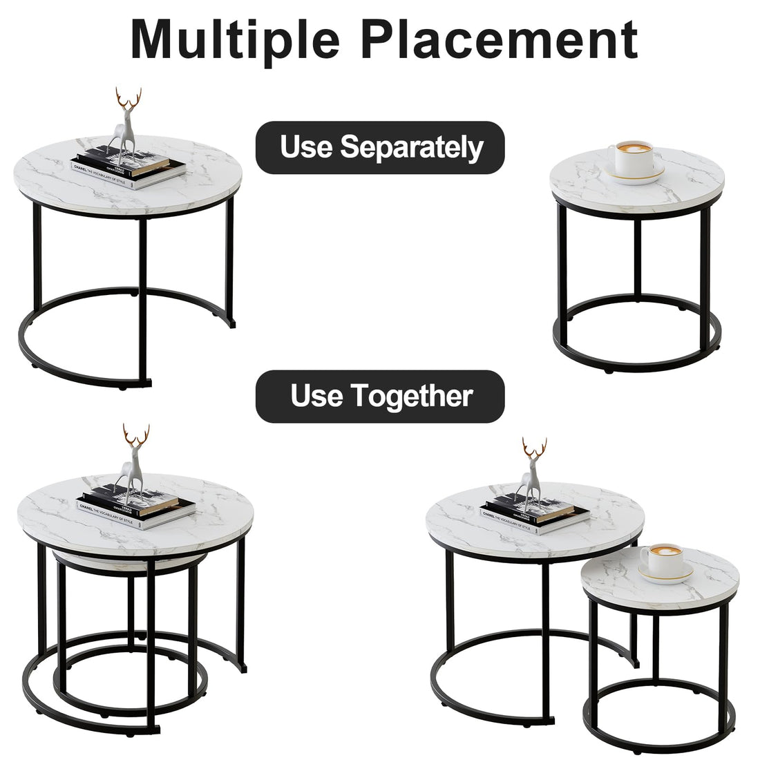 Aboxoo Nesting Tables Set