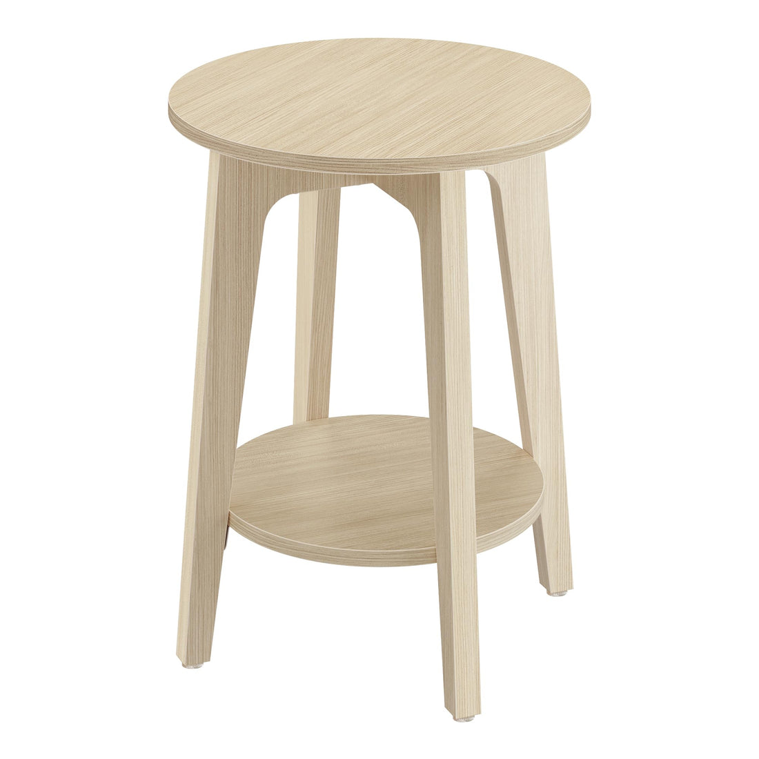 VASAGLE Round Side Table with Shelf