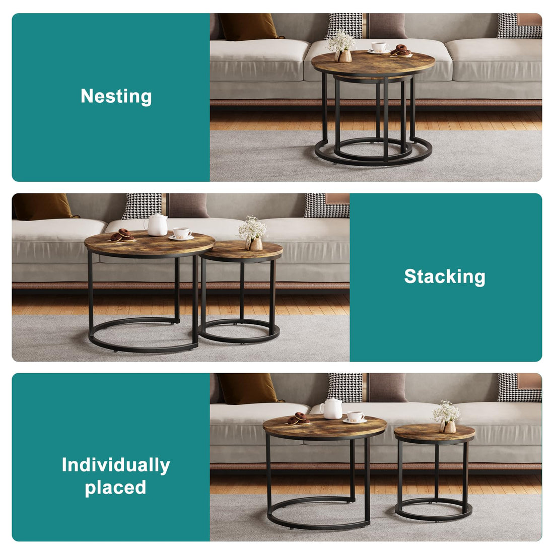 Smuxee Nesting Coffee Tables Set
