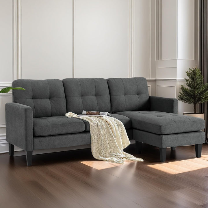 NAYSAYE L-Shaped Convertible Sofa – Green