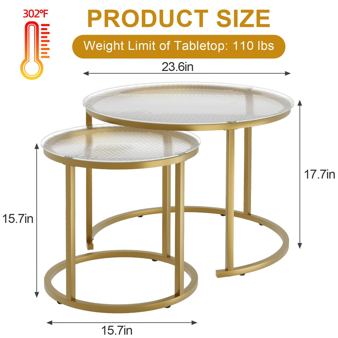 Aboxoo Nesting Tables Set