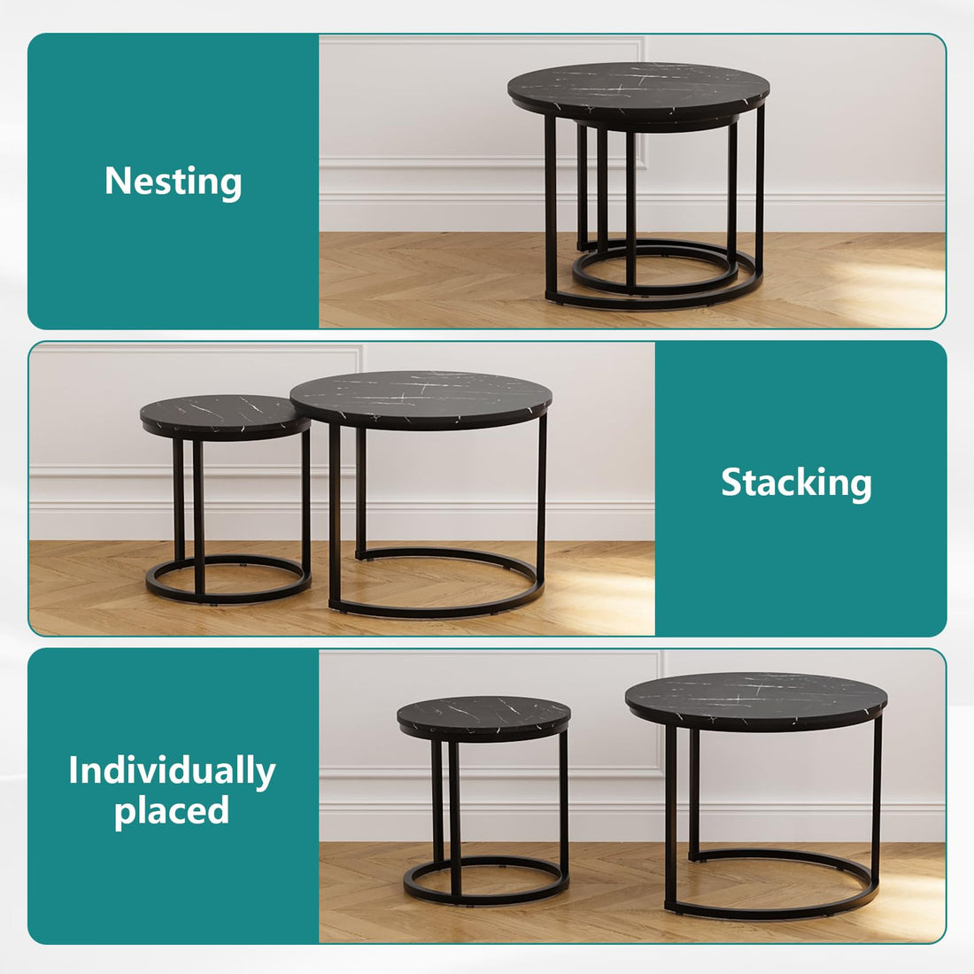 Smuxee Nesting Coffee Tables Set