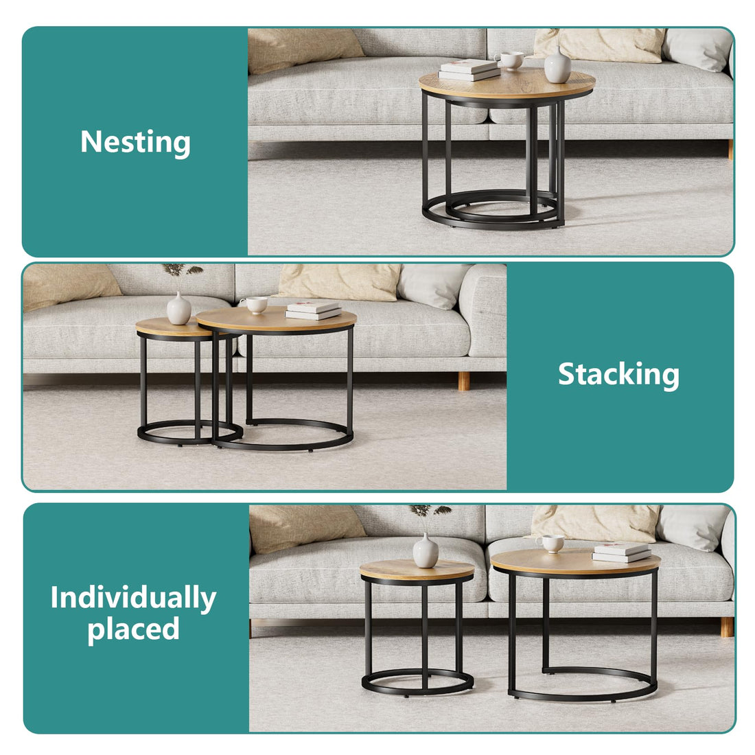 Smuxee Nesting Coffee Tables Set