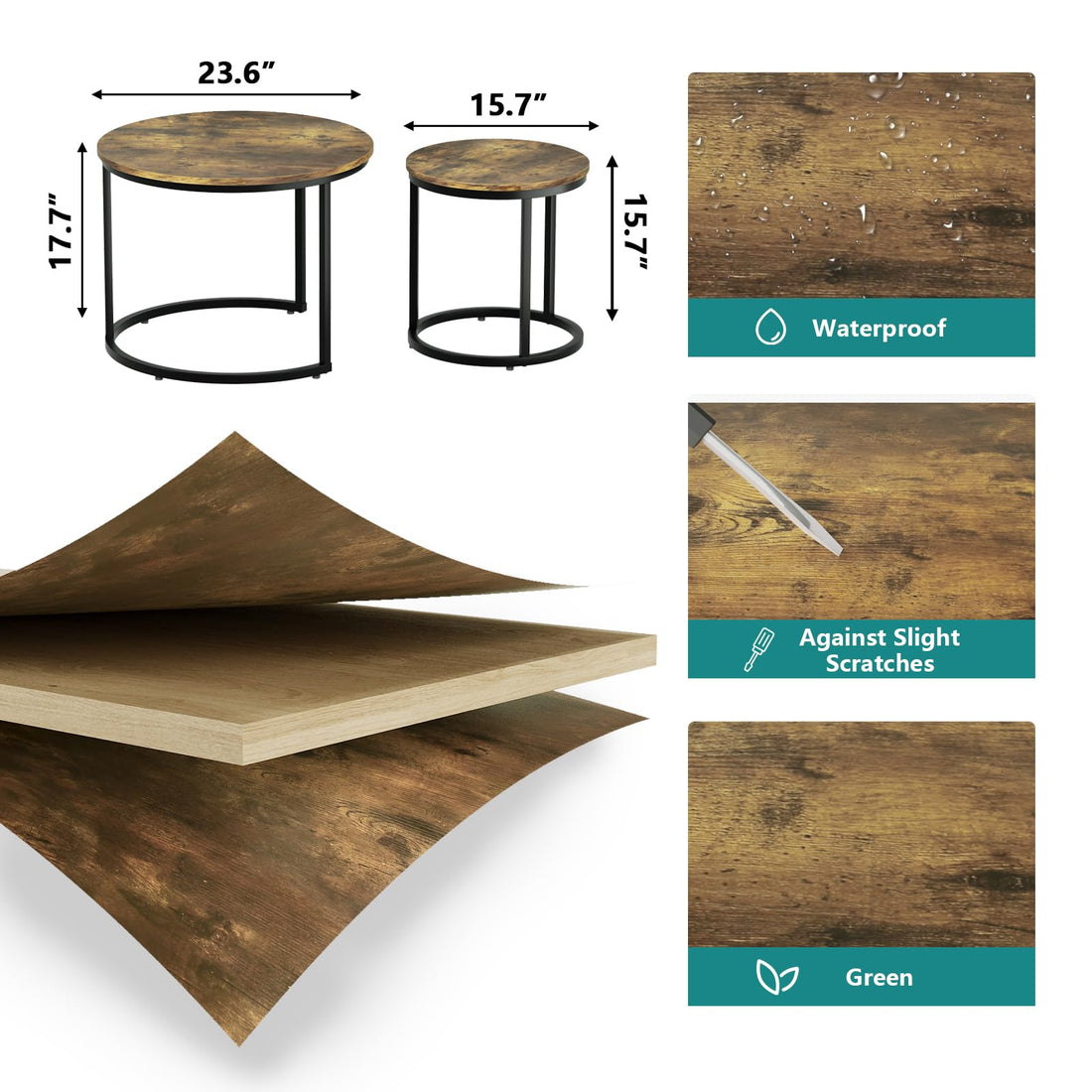 Smuxee Nesting Coffee Tables Set