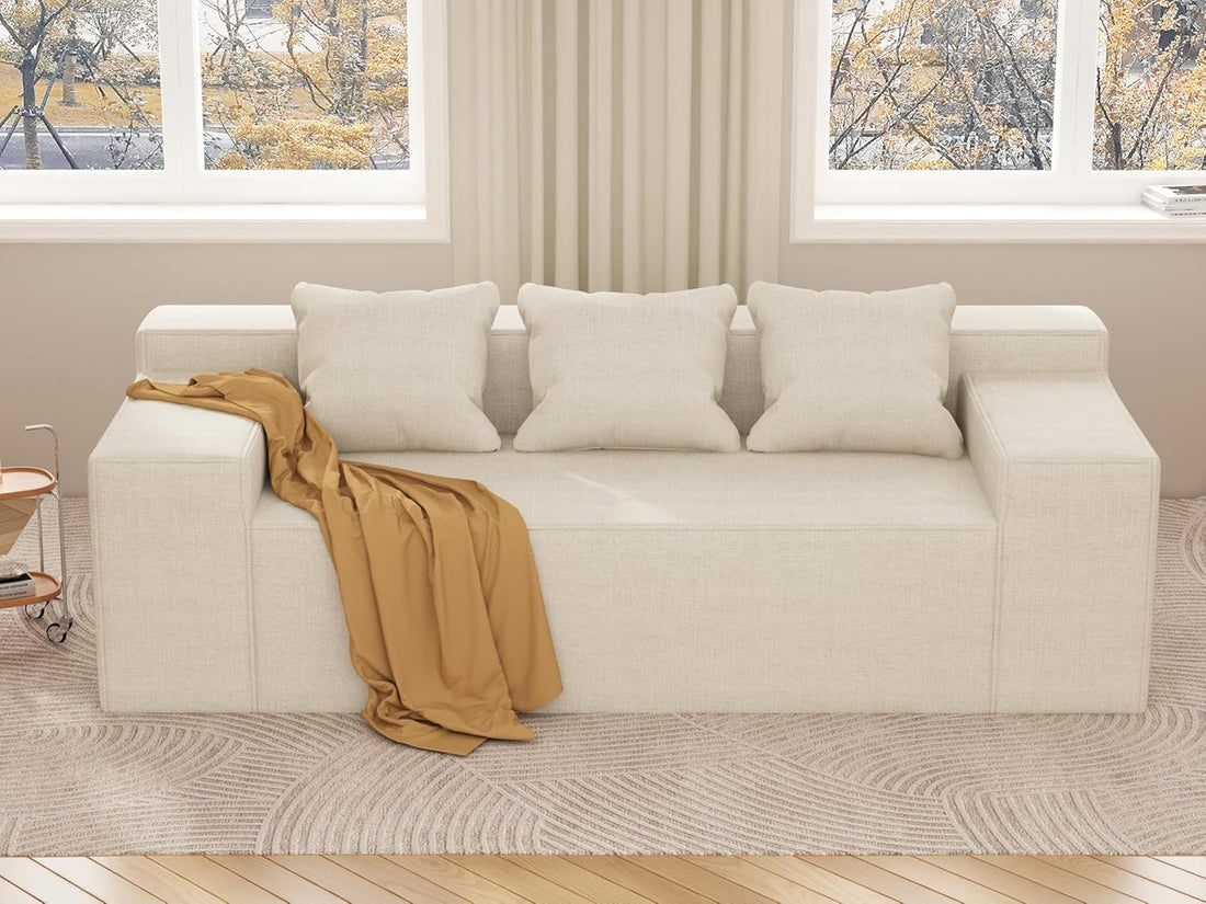 Modular Blue Corduroy Sofa Sleeper – 35"