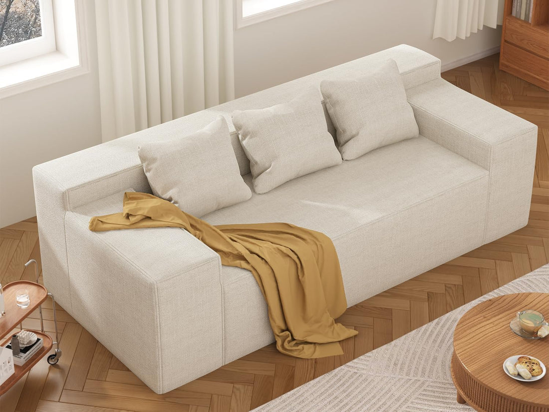 Modular Blue Corduroy Sofa Sleeper – 35"