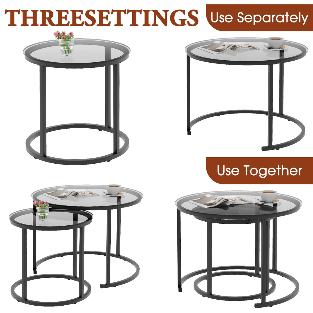 Aboxoo Nesting Tables Set