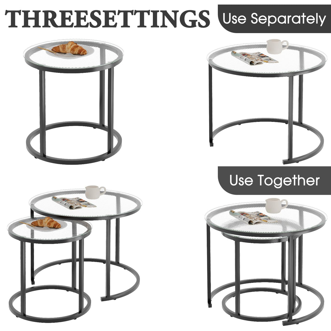 Aboxoo Nesting Tables Set
