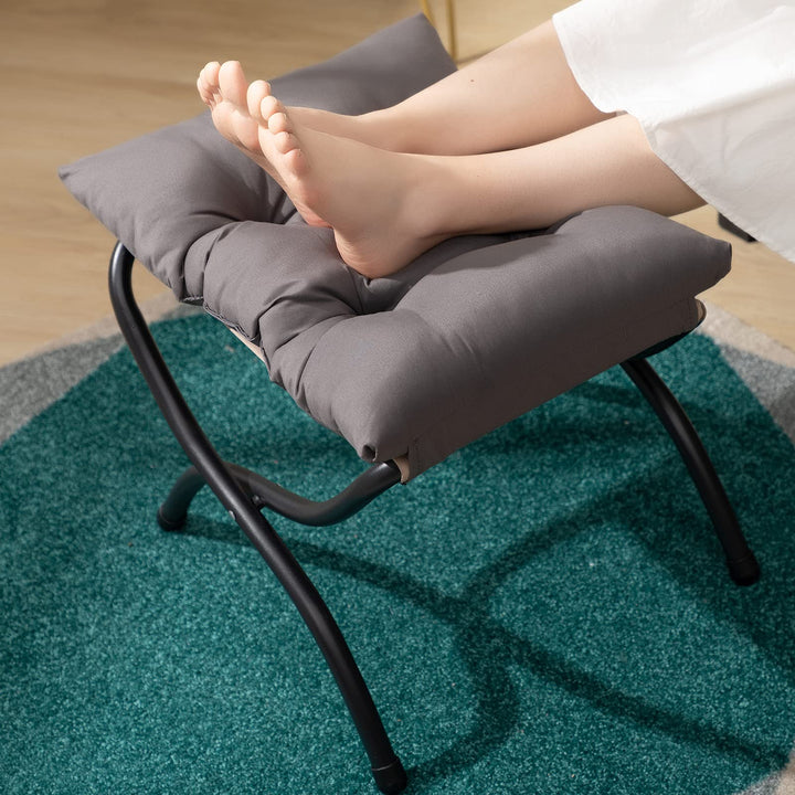 AbocoFur 15" Folding Ottoman – Navy Blue