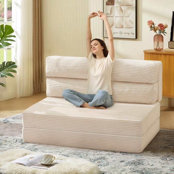 Folding Sofa Bed Chair – Grey Full Size