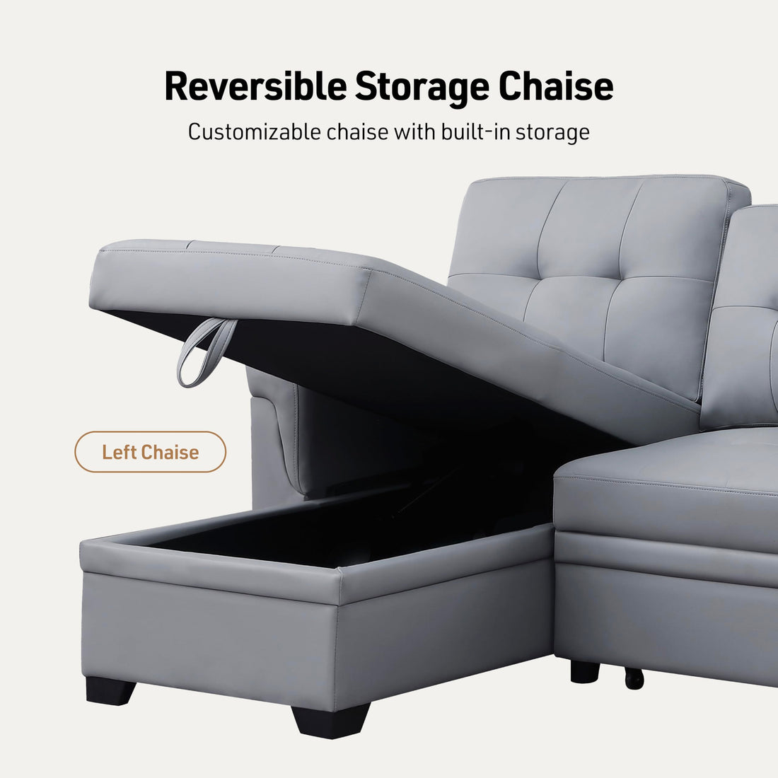 Lucca Sleeper Sofa with Storage