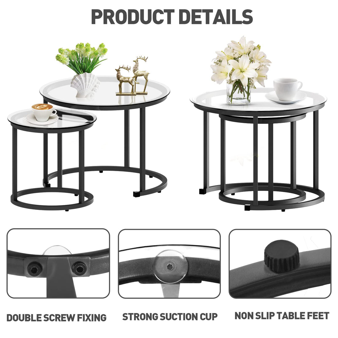 Aboxoo Nesting Tables Set