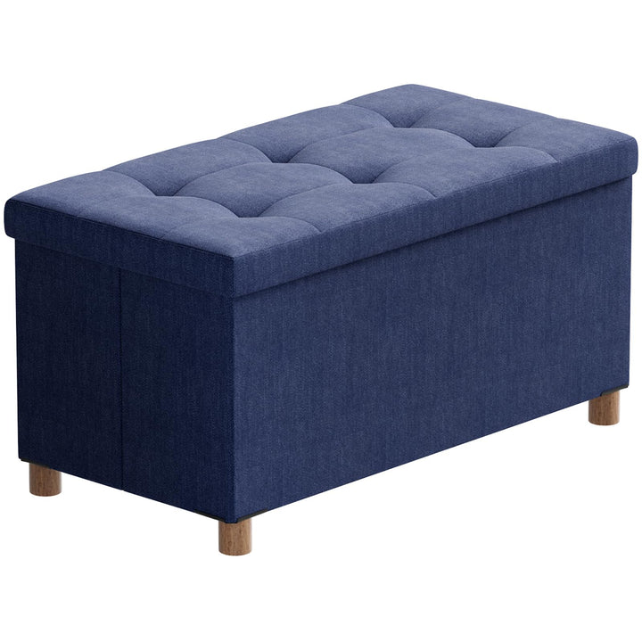 Navy Blue Storage Ottoman
