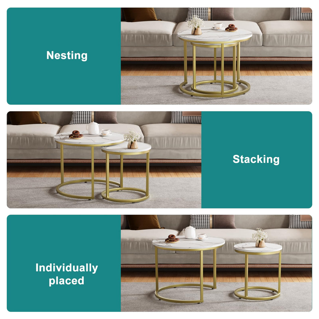 Smuxee Nesting Coffee Tables Set
