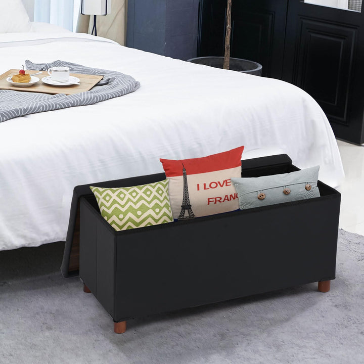 15" Green Storage Ottoman