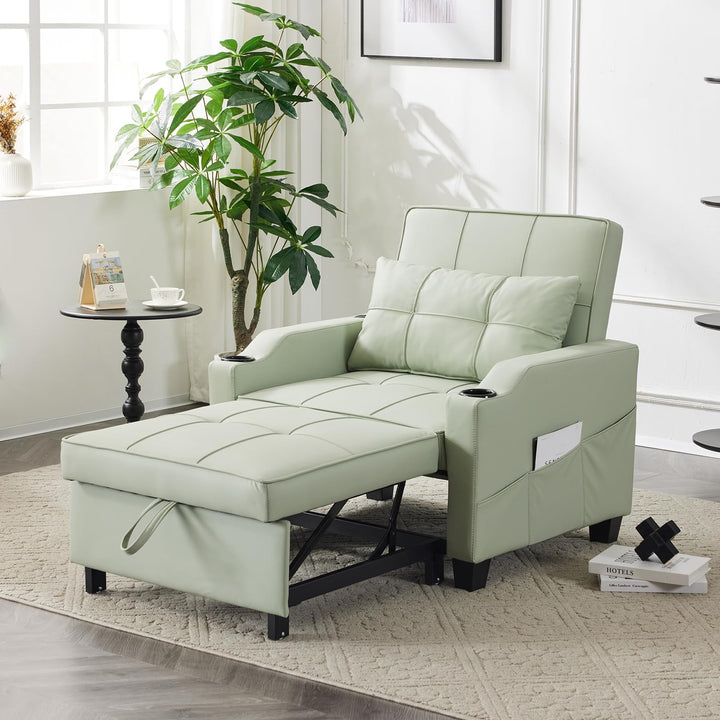 Sleeper Chair Bed with USB – Gray