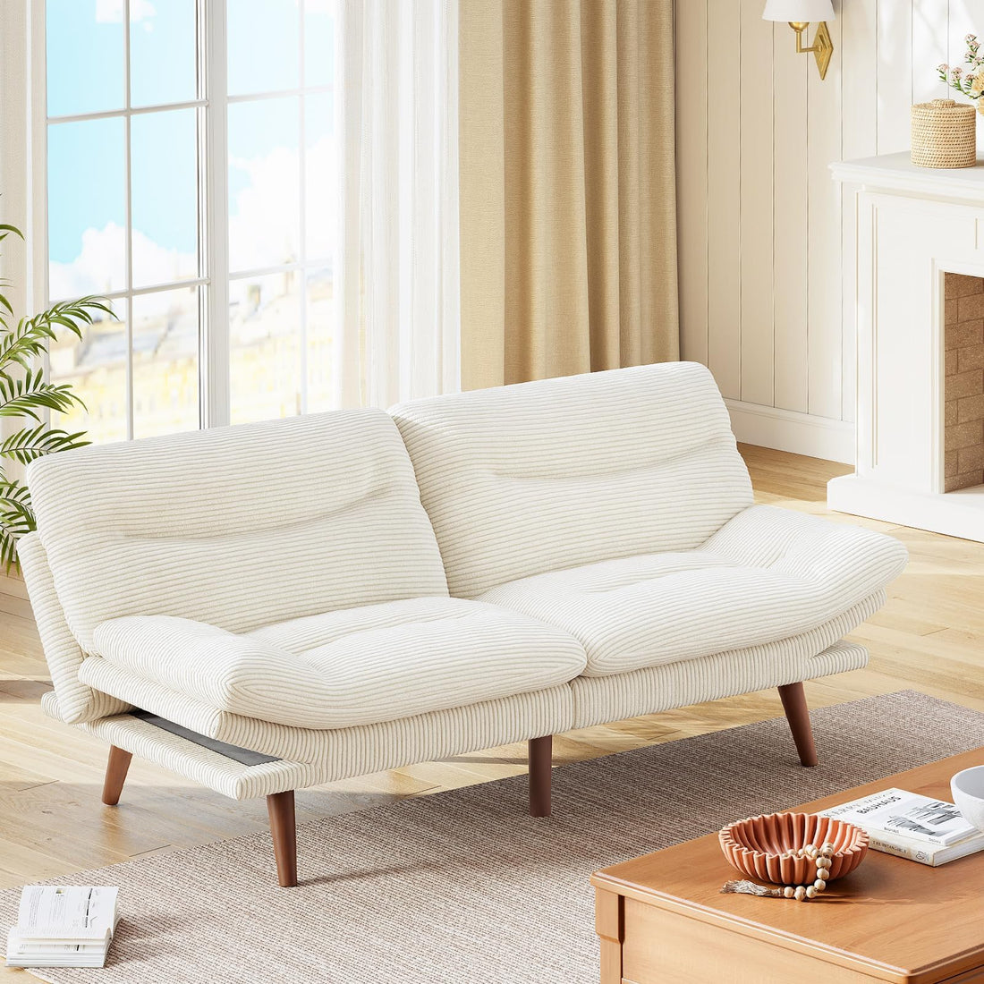 Marsail Futon Sofa Bed, Grey