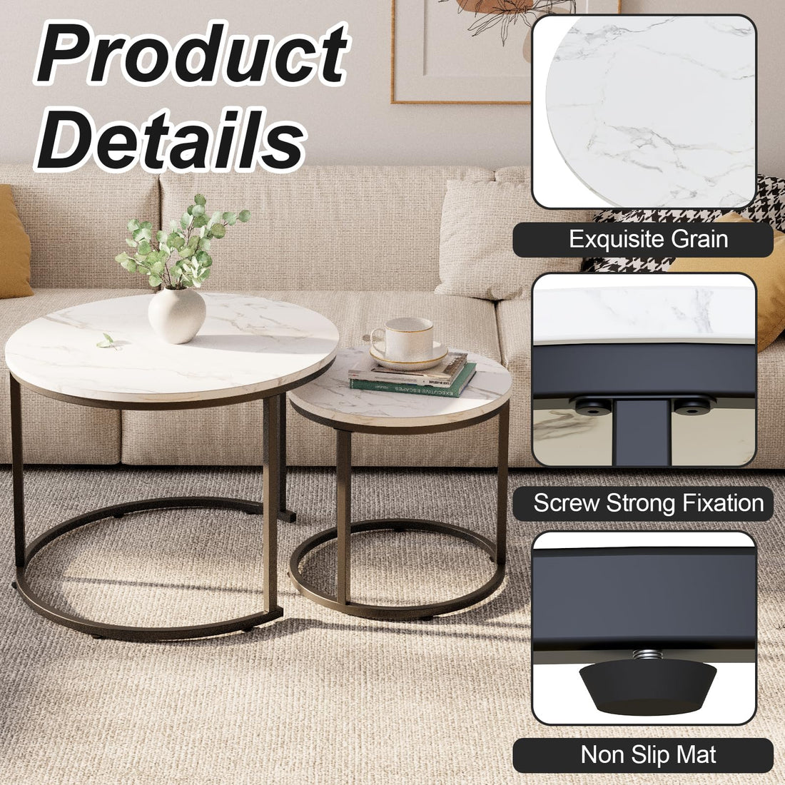 Aboxoo Nesting Tables Set