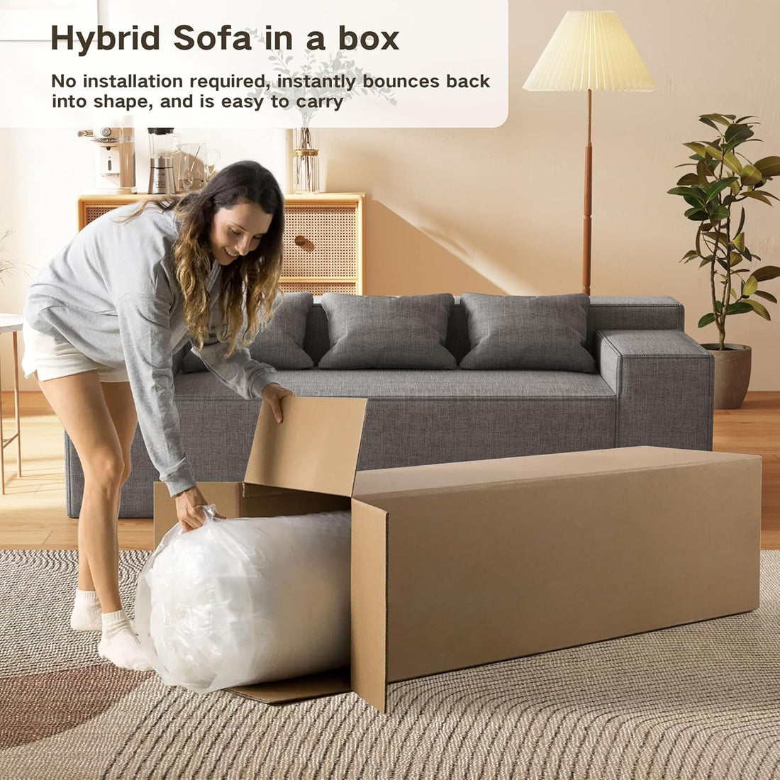 Modular Blue Corduroy Sofa Sleeper – 35"
