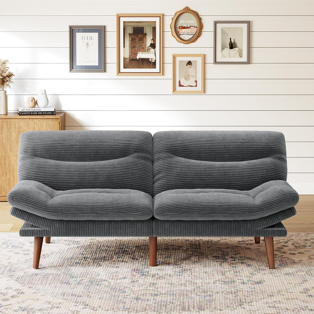 Marsail Futon Sofa Bed, Grey