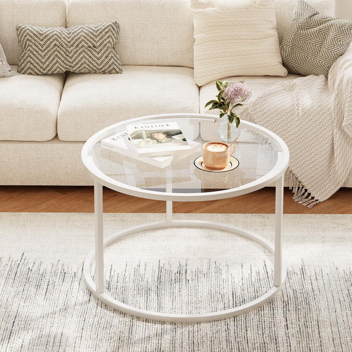 Black Glass Square Coffee Table – 26"