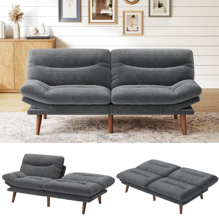 Marsail Futon Sofa Bed, Grey