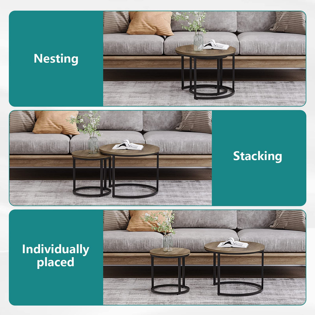 Smuxee Nesting Coffee Tables Set