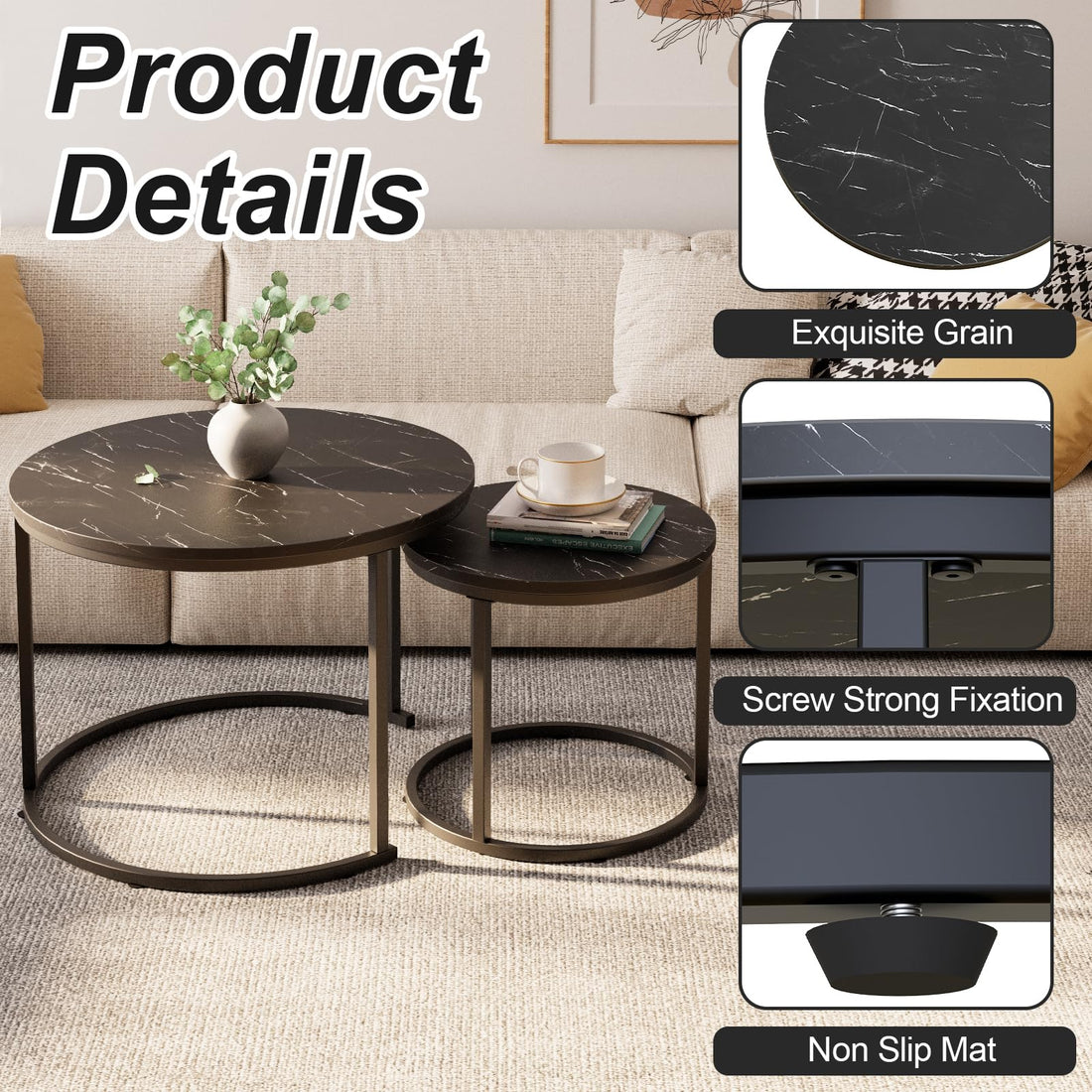 Aboxoo Nesting Tables Set