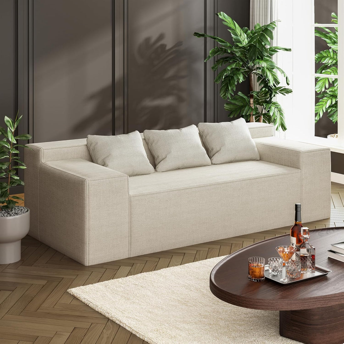 Modular Blue Corduroy Sofa Sleeper – 35"