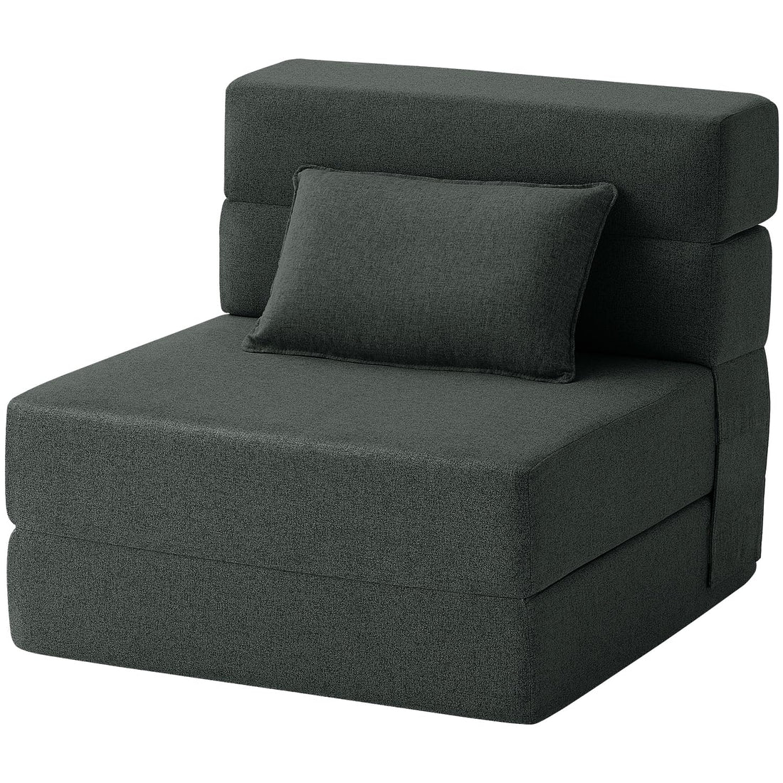 FILUXE Foldable Sleeper Chair – Dark Gray