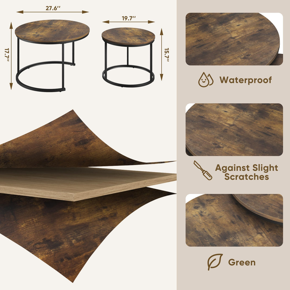 Smuxee Nesting Coffee Tables Set