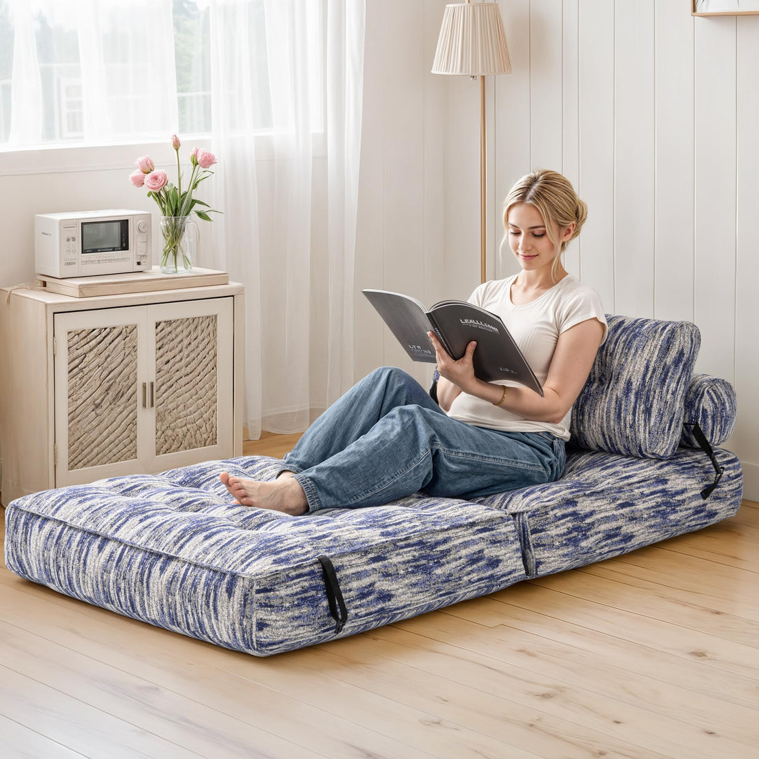 Folding Sofa Bed Chair – Gray