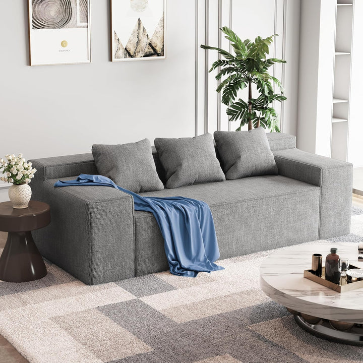 Modular Blue Corduroy Sofa Sleeper – 35"
