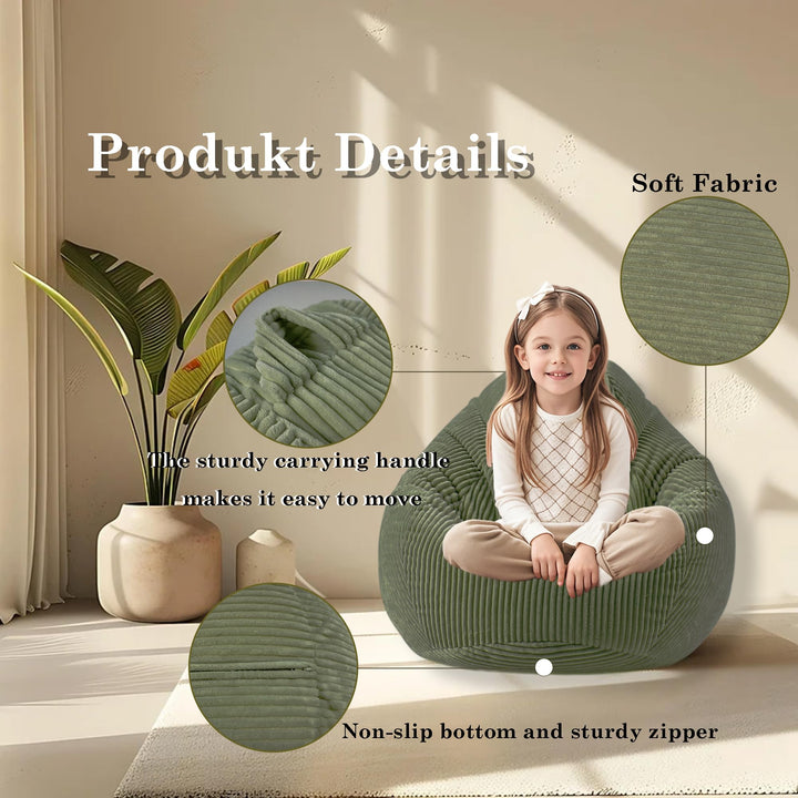 Kids Bean Bag Chair – Dark Gray