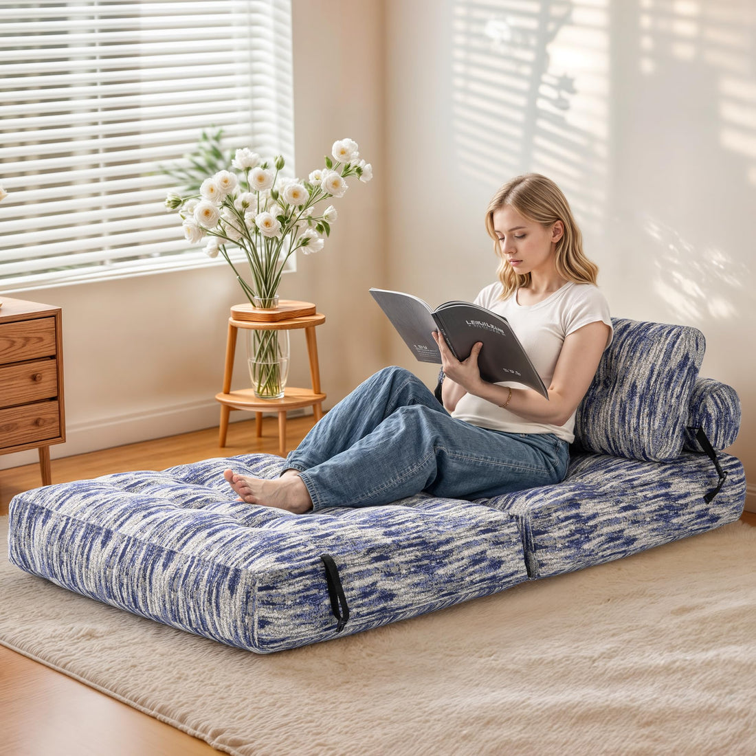 Folding Sleeper Chair Bed – Grey