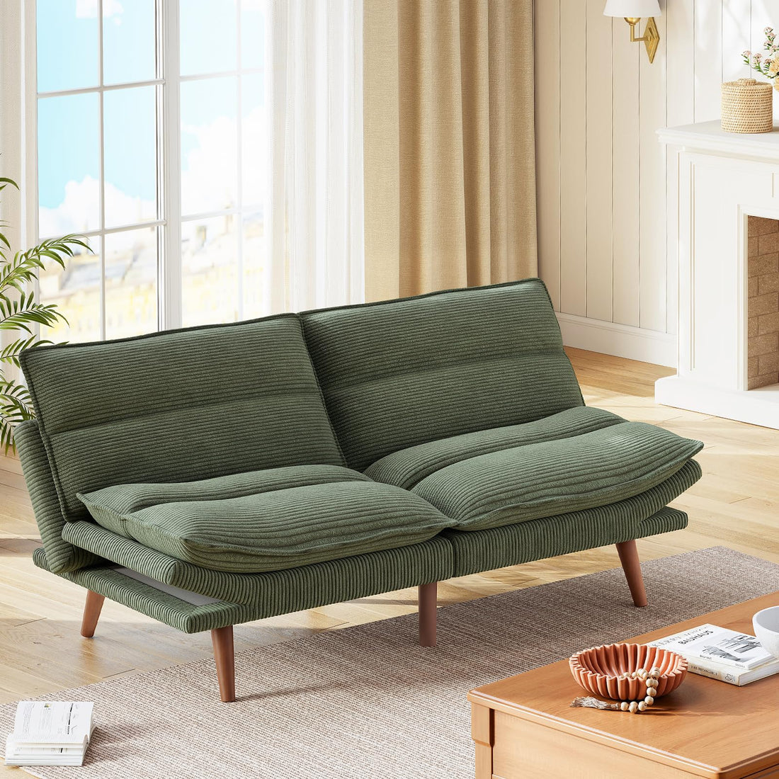 Marsail Futon Sofa Bed, Grey