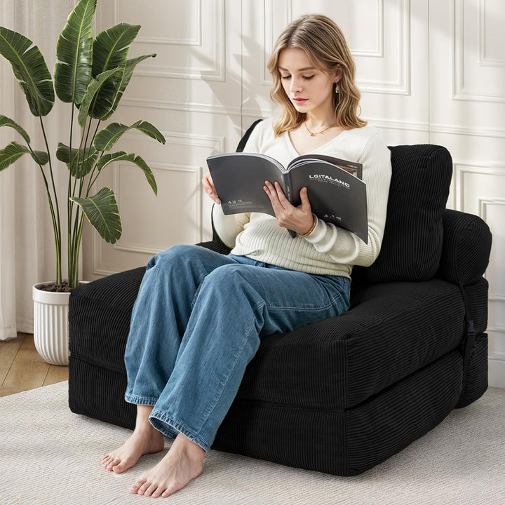 Folding Sleeper Chair Bed – Grey