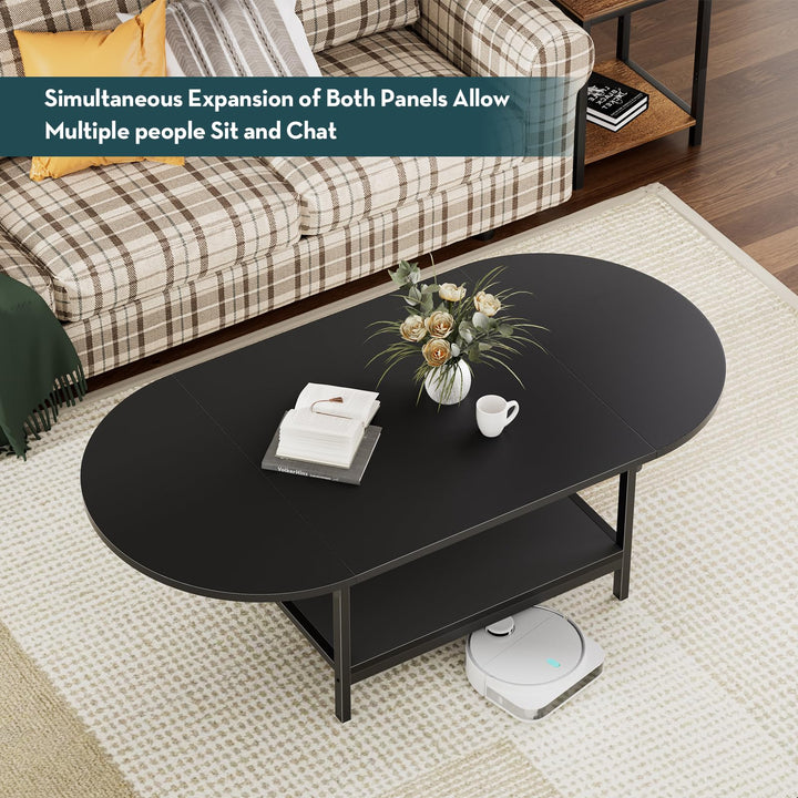 SAYGOER Folding Coffee Table – Rustic Brown