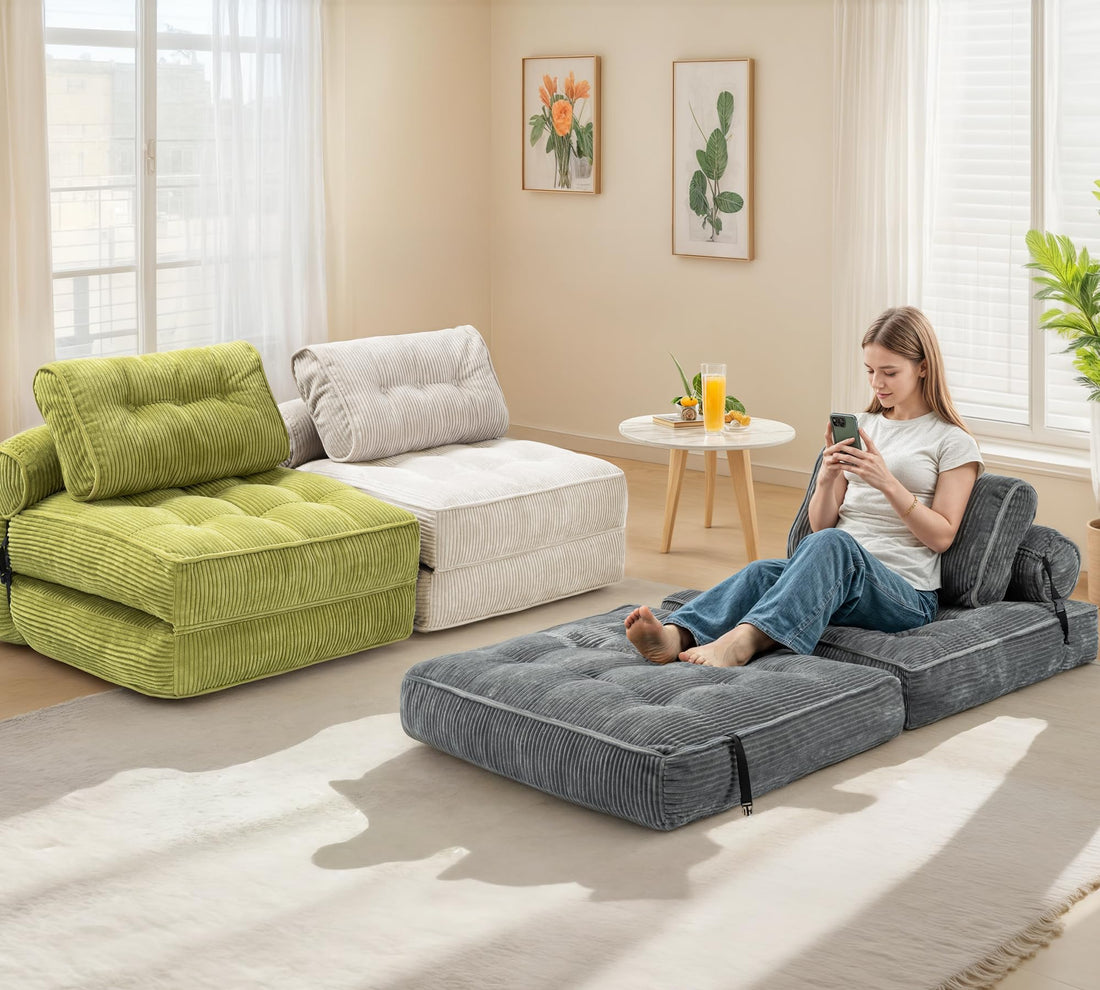 Folding Sofa Bed Chair – Gray