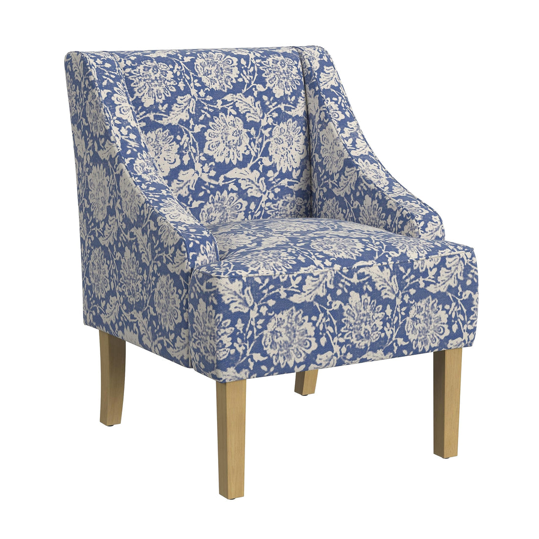 HomePop Swoop Arm Living-Room-Chairs, Velvet Teal