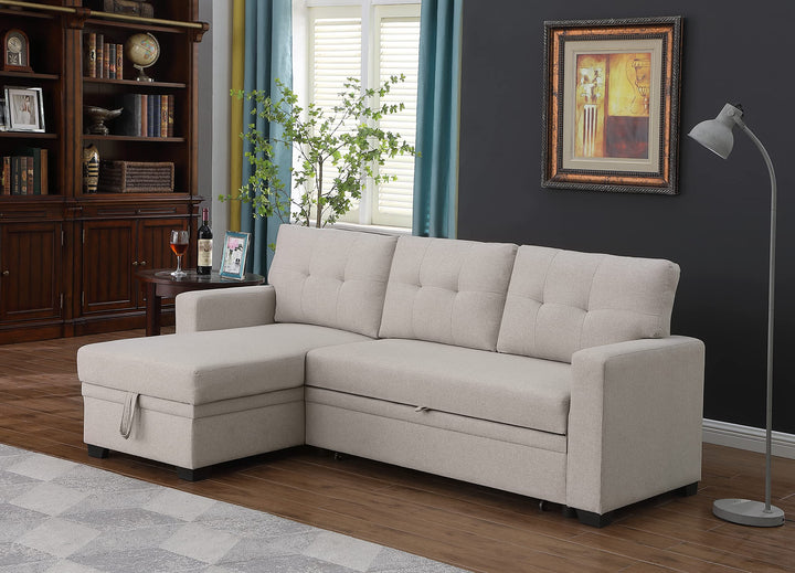 81.5" Sleeper Sectional Sofa – Dark Gray