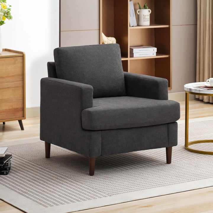 Mid-Century Grey Accent Chair