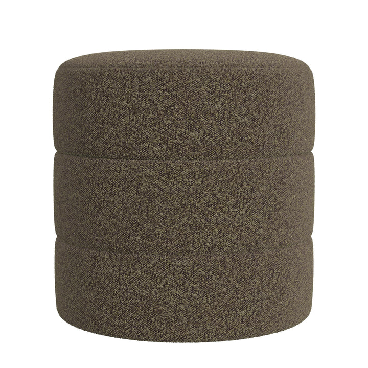 HomePop Cream Boucle Ottoman